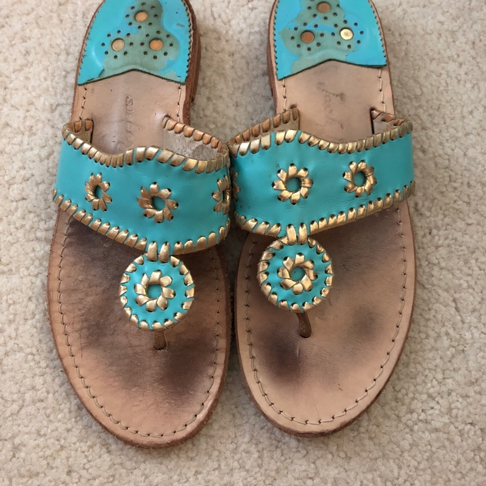 Blue and gold Jack Rogers